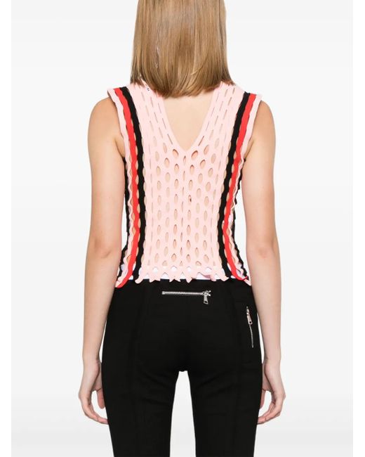 Sinéad O'Dwyer Pink Squiggle Knitted Top