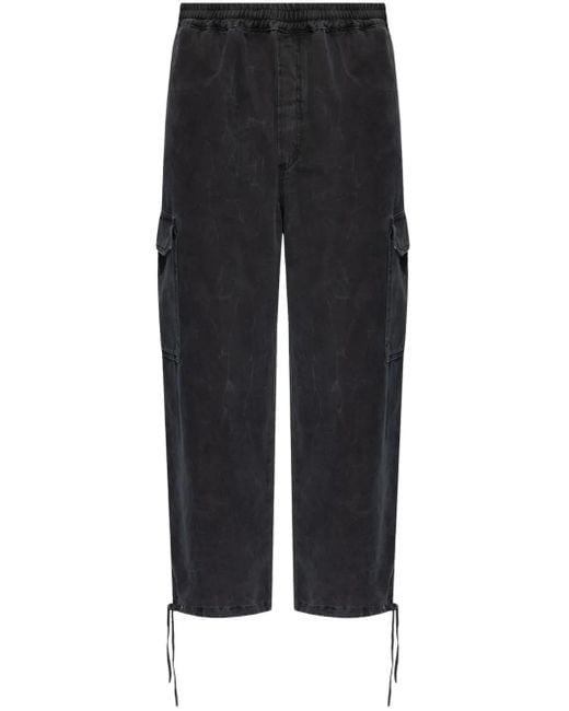 Etudes Studio Black Forum Canvas Cargo Trousers for men