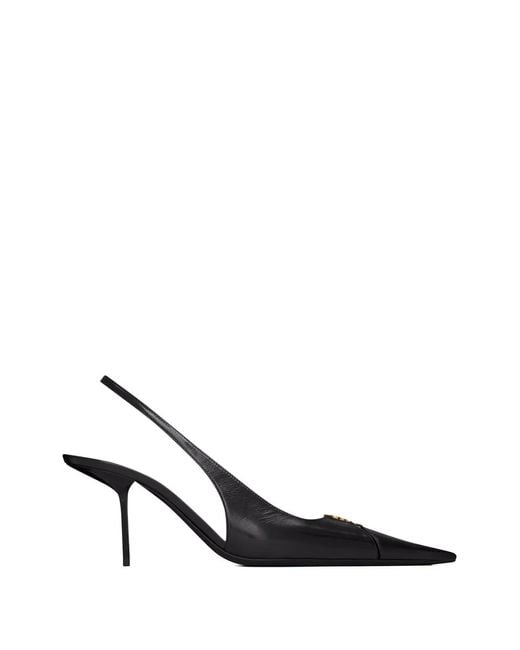 Saint Laurent White Breteuil Leather Pumps