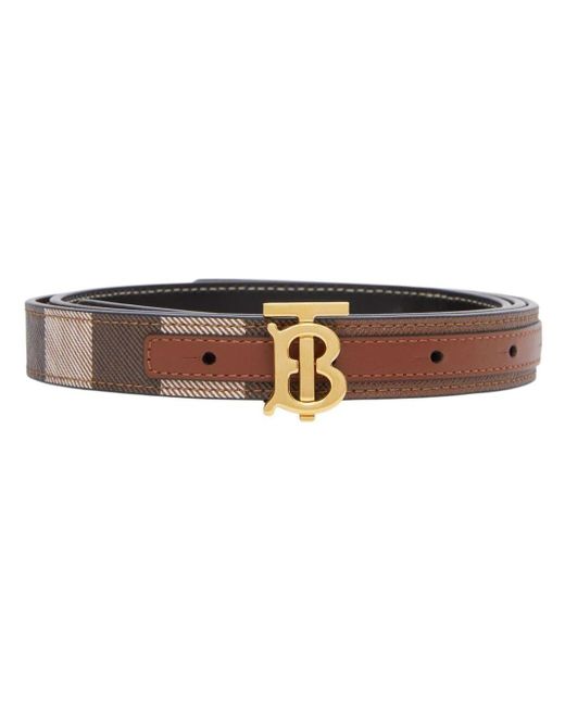 Burberry Brown Reversible Exaggerated Check Belt