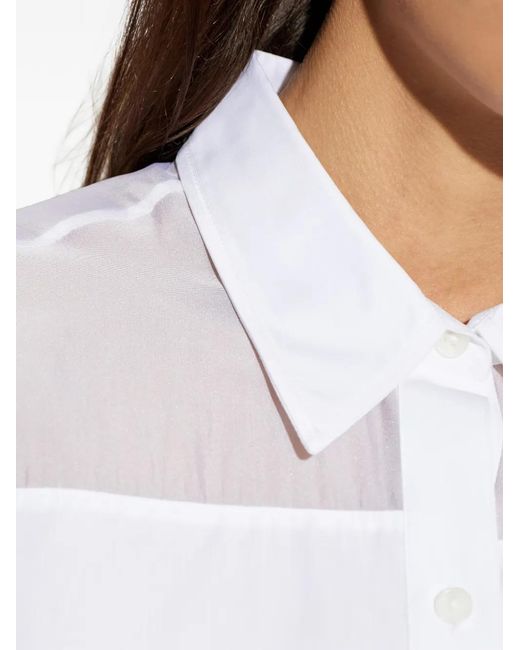 Camicia Con Inserti Semi Trasparenti di Rag & Bone in White