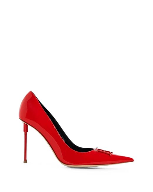 Elisabetta Franchi Red Patent-Leather Pumps