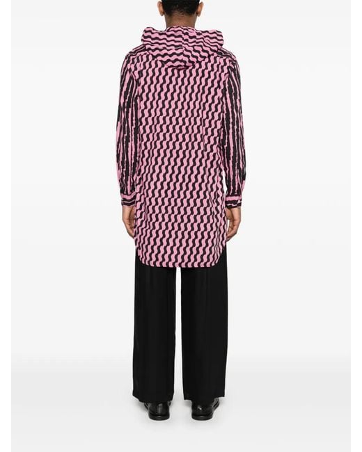 Comme des Garçons Red Chemise Imprimée À Capuche for men