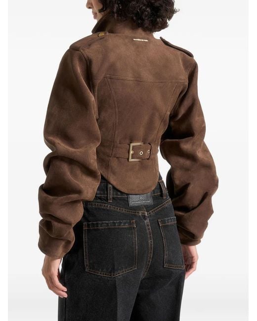 Manière De Voir Brown Solange Tacked Sleeve Corset Jacket