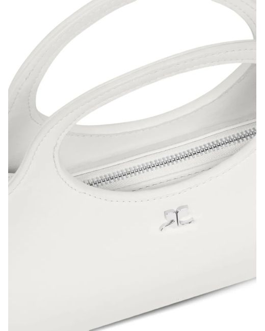 Mini Sac Porté Épaule En Cuir Courreges en coloris White