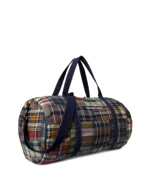 Polo Ralph Lauren Blue Patchwork-Patten Holdall for men