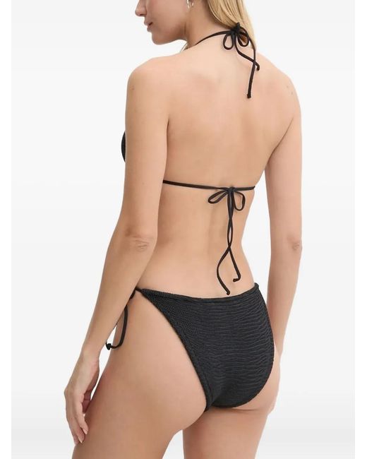 Paramidonna Blue Ema Textured Side-Ties Bikini