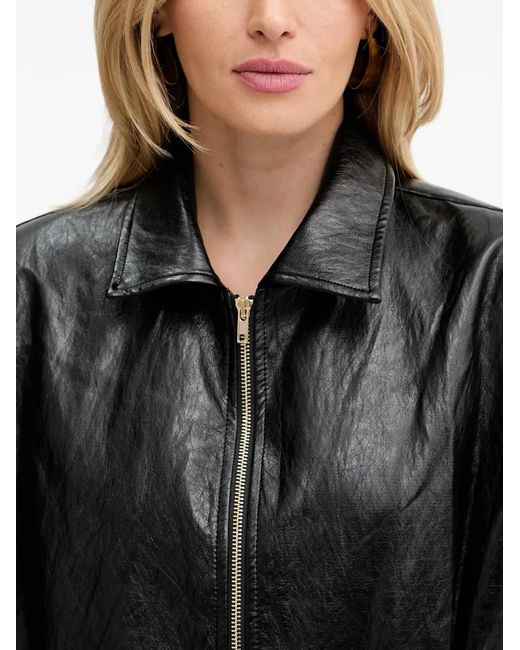 Haveone Black Belted Zip-Up Jacket