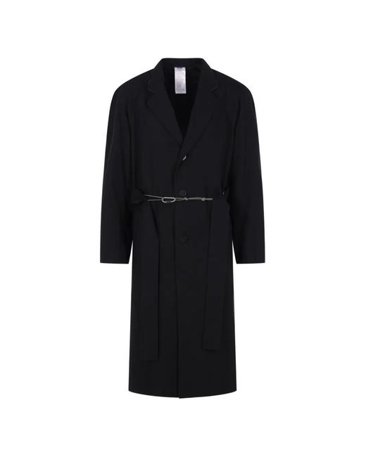 Magliano Black Belted Cotton Coat for men