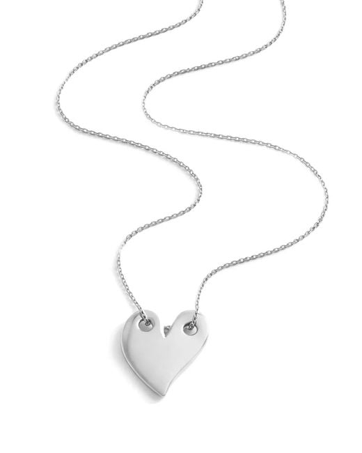 Yoj Metallic Loff Heart Necklace