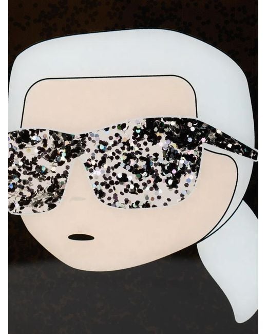 Karl Lagerfeld Black Ikon Karl Glitter Iphone 17 Pro Case