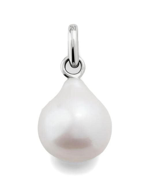 Monica Vinader Women's White Small Baroque Pearl Pendant