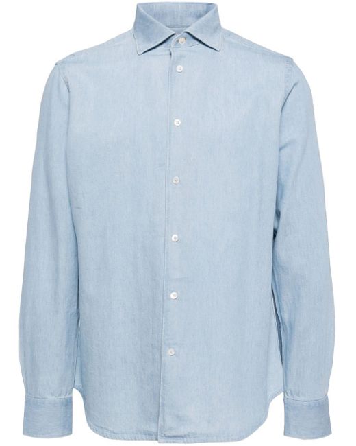 Paul Smith Button-up Denim Overhemd in het Blue voor heren