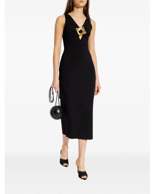 Cult Gaia Black Marla Sleeveless Midi Dress
