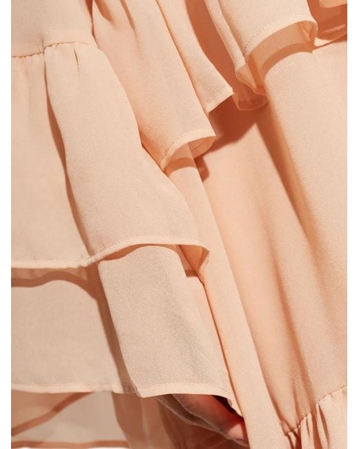 Gestuz Natural Chiffany Ruffled Mini Dress