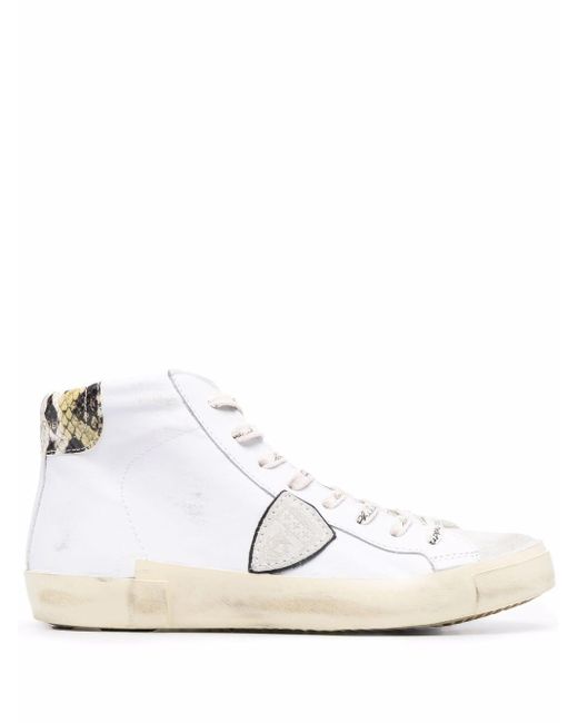 Sneakers PRSX con effetto serpente di Philippe Model in White da Uomo