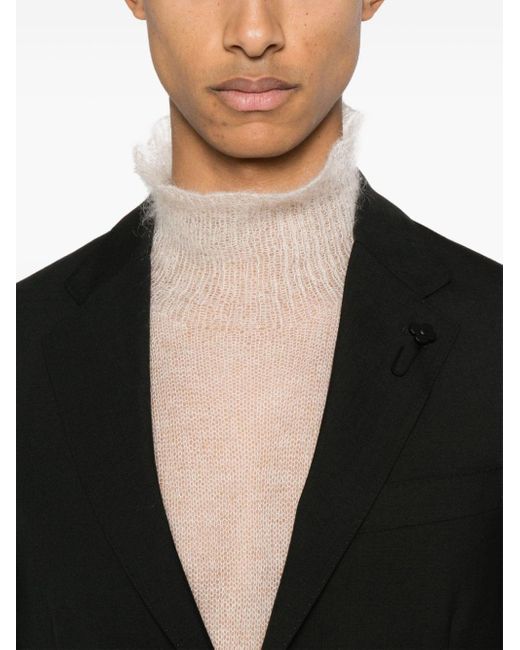 Lardini Black Single-breasted Wool Blazer for men