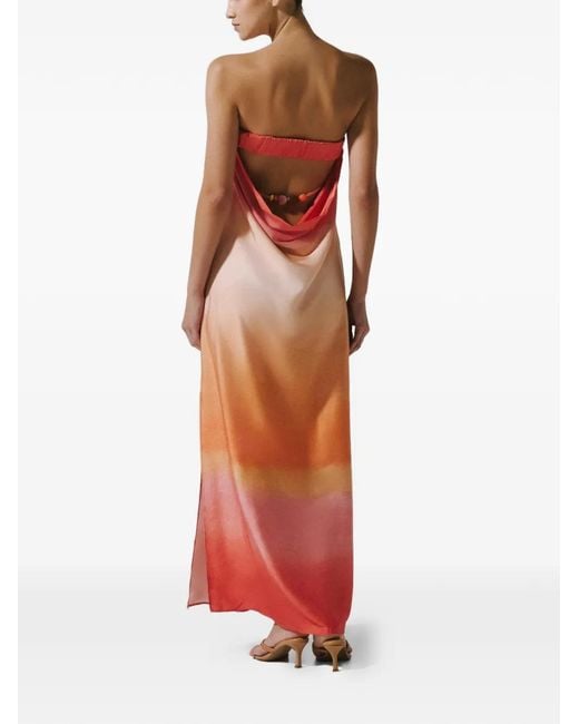 Baobab Red Lola Open-Back Maxi Dress