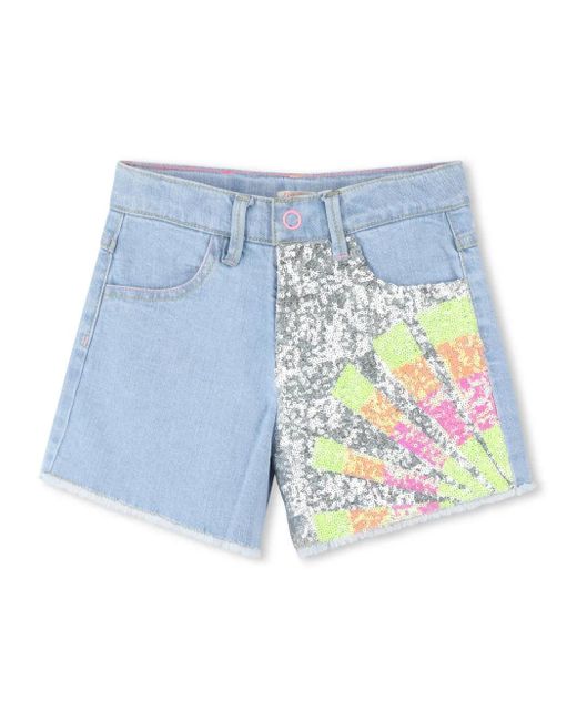 Billieblush Blue Sequined Shorts