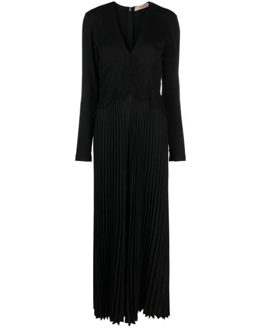 Twinset Black Jumpsuit Mit Spitzeneinsatz