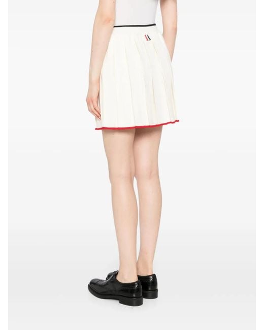 Thom Browne Mini-Plooirok in het Natural