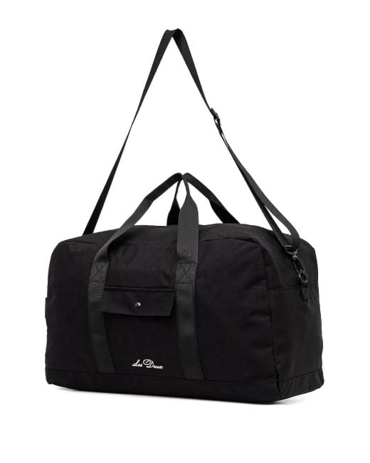 Les Deux Black Logo-Embroidered Holdall for men