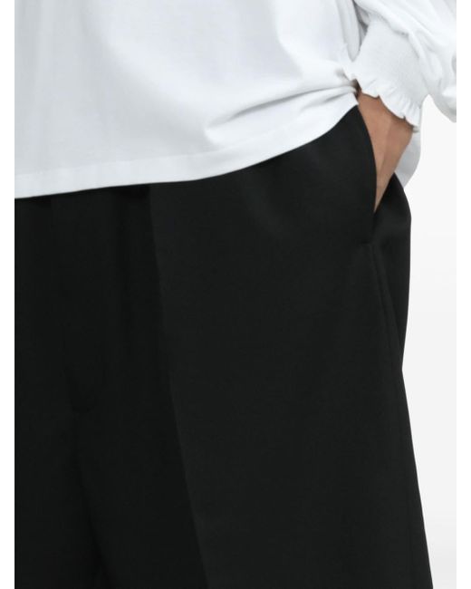Random Identities Black Pressed-crease Shorts for men