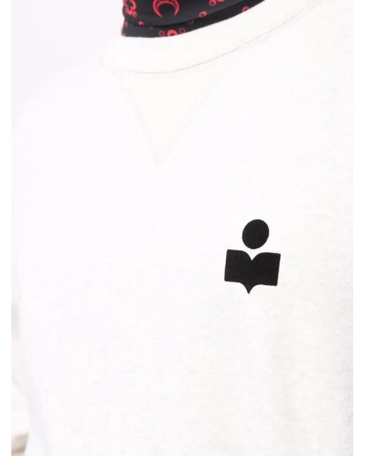 Isabel Marant White Ecru Cotton-blend Sweatshirt for men