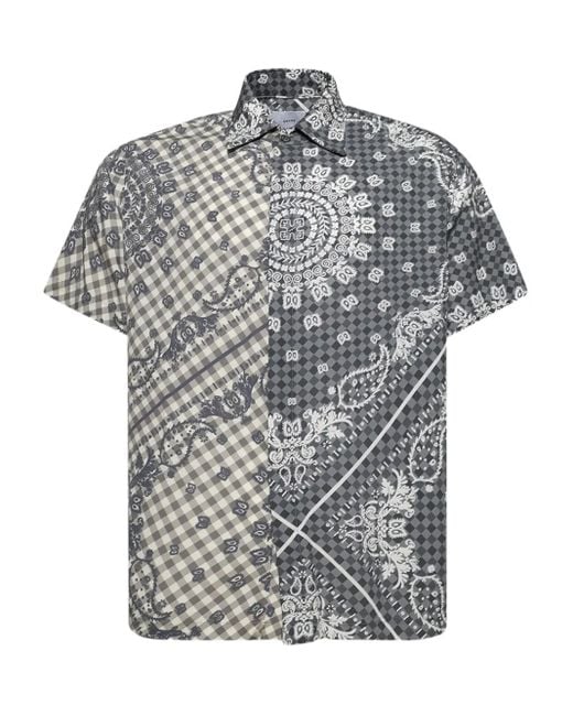Camisa a cuadros gingham con motivo de bandana Rhude de hombre de color Gray