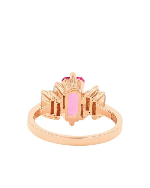 Suzanne Kalan Blue 18K Rose Sapphire And Diamond Ring