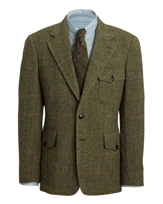 メンズ RRL ヘリンボーン パッチポケットジャケット Green