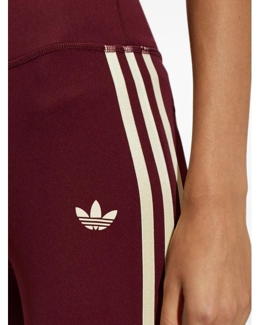 Adidas Red Originals Sport Superstar Logo-Print Leggings