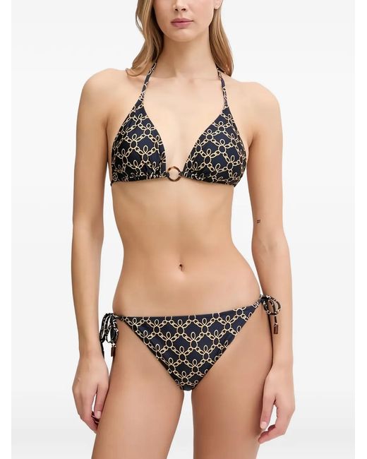 Vilebrequin Black Turtle-Print Side-Tie Bikini Bottoms