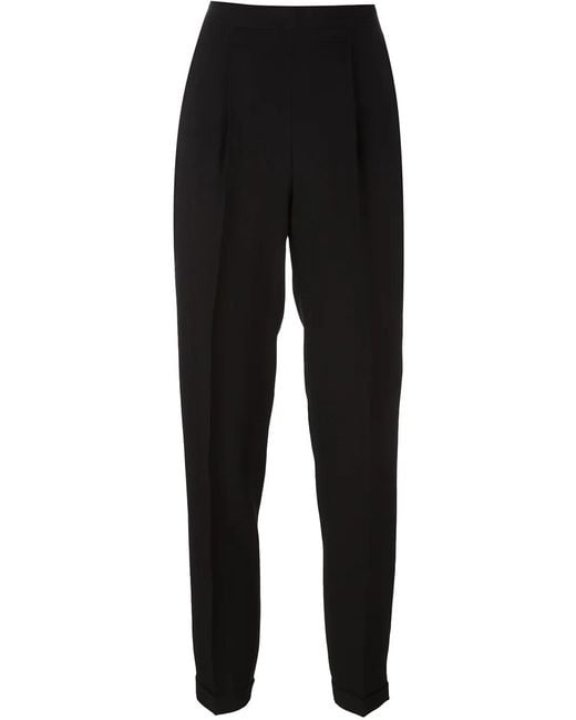 Philosophy Di Lorenzo Serafini Black Pleated Tapered Trousers