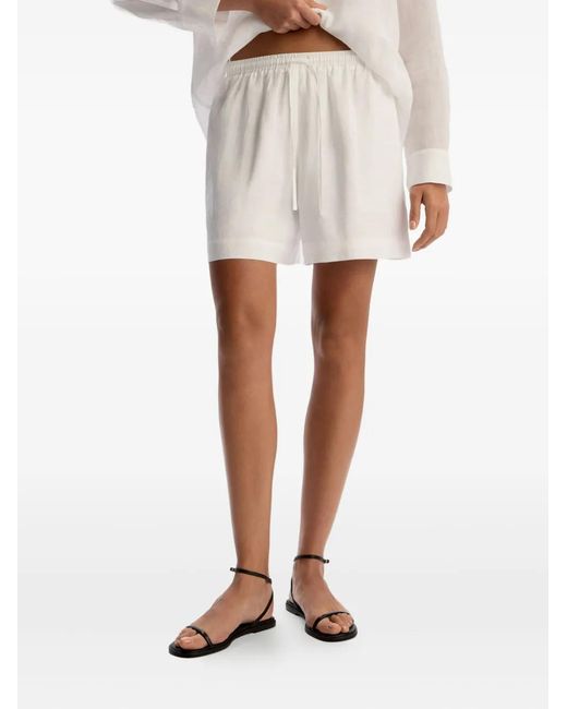 12 STOREEZ White Drawstring Shorts