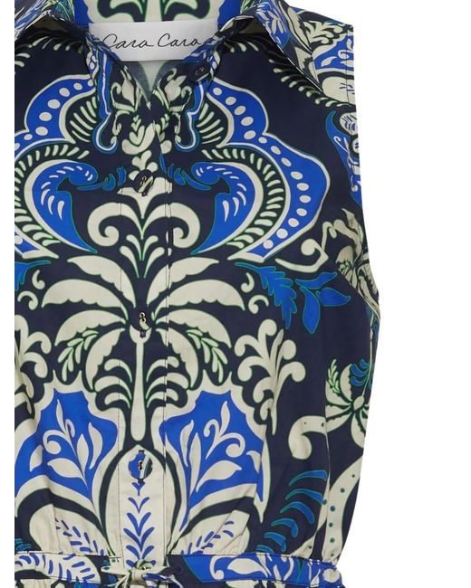 Cara Cara Blue Hannah Collared Button-Down Top