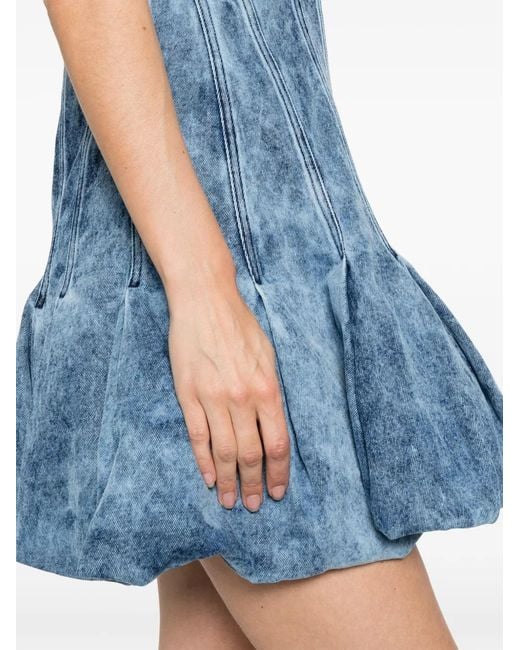 Marques'Almeida Women's Blue Acid Wash Pleated Dress - www.ice4pros.com.br