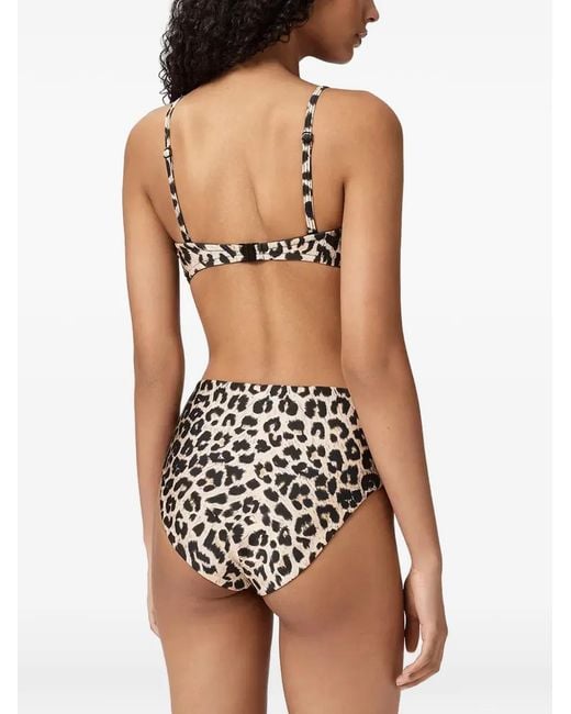 AllSaints Natural Talaria Leopard-Print Bikini Bottoms