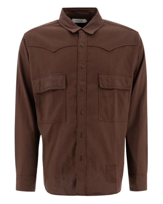 Nonnative Brown Double-Pocket Western Shirt for men