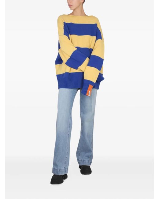 RIGHT FOR Blue Striped Sweater