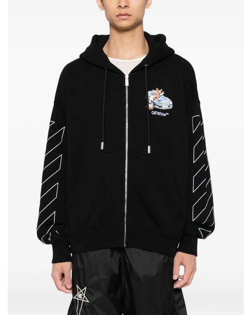 Off-White c/o Virgil Abloh Black Fresco Arrow Skate Hoodie for men