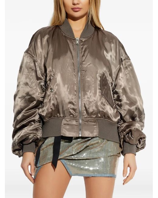 Rick Owens Brown "Secchia Flight"Padded Jacket