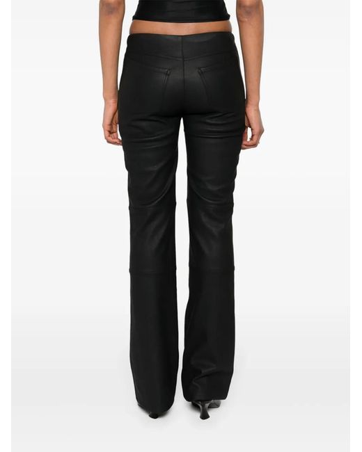 M I S B H V Black Flared Cargo Pants