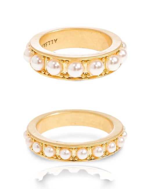 AllSaints Metallic Nellie Ring Set