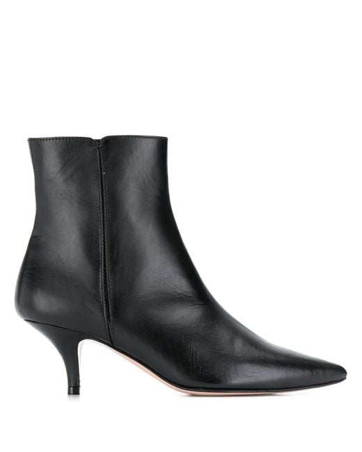 Roberto Festa Black Heeled Oxford Ankle Boots