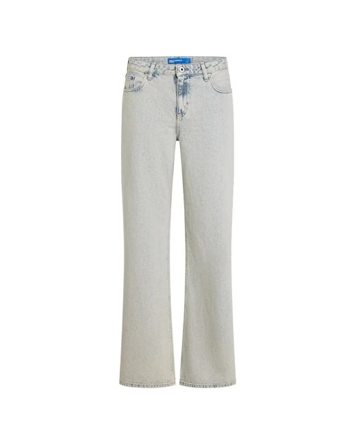 Karl Lagerfeld Gray Slit-Hem Jeans
