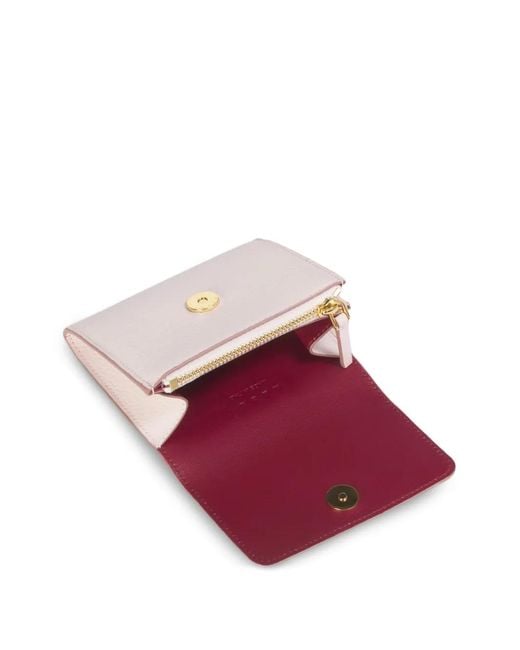 Marni Pink Gusseted-Embroidered Wallet