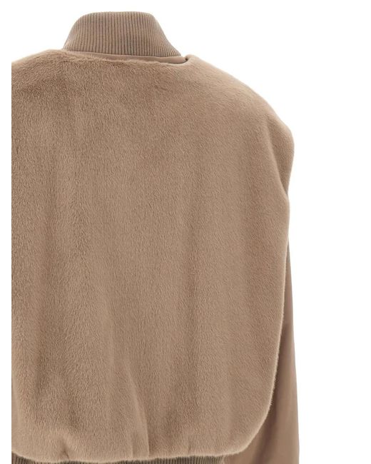 Boss Brown Layered Bomber Jacket
