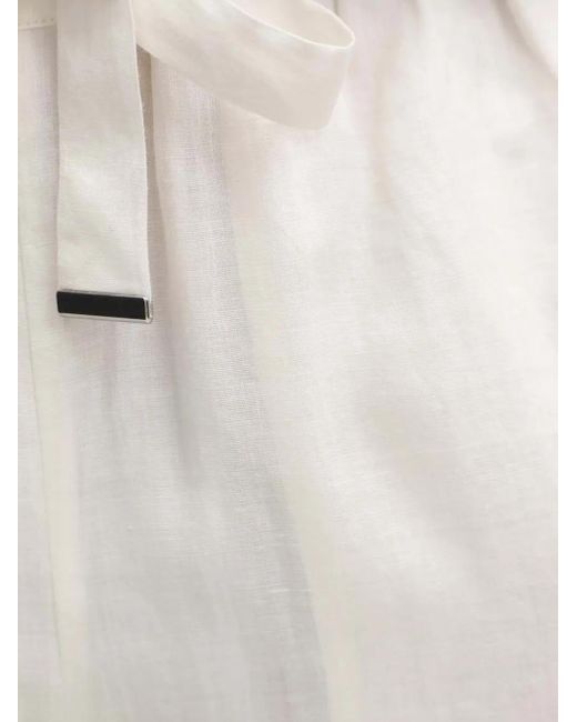 Boss White Drawstring Trousers