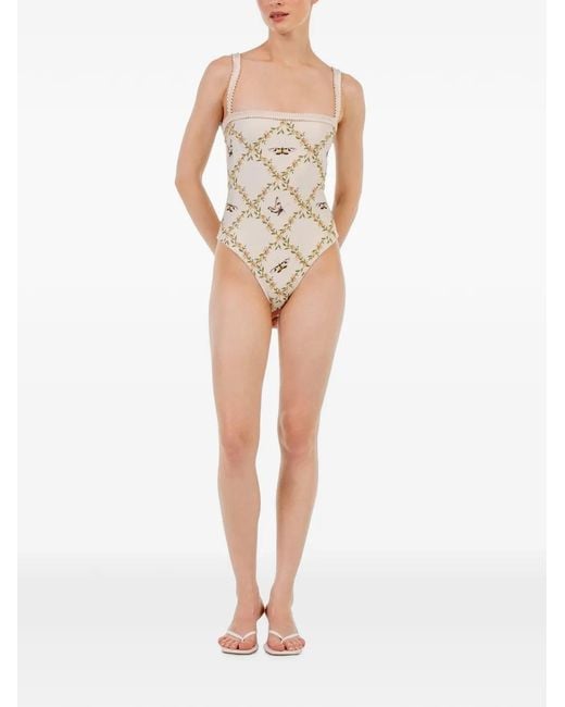 Agua Bendita Natural Limon Azucar Ruffled Swimsuit
